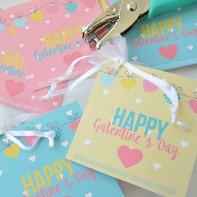 Free printable Galentine's Day tag