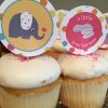 Peanut and Elephant Baby Shower cupcake toppers