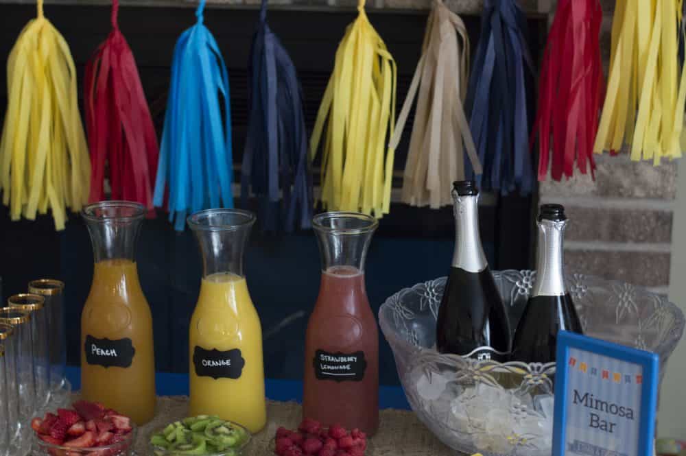 baptism mimosa bar juices