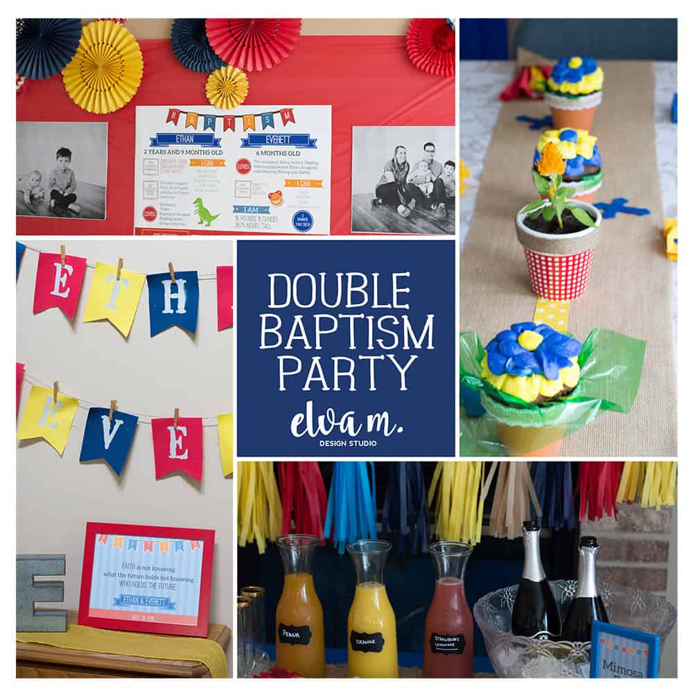 Double Baptism Party Collage