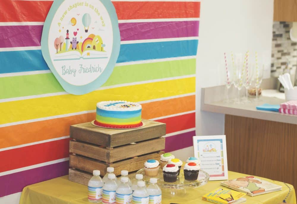 Rainbow Book Themed Baby Shower styled by Elva M Design Studio