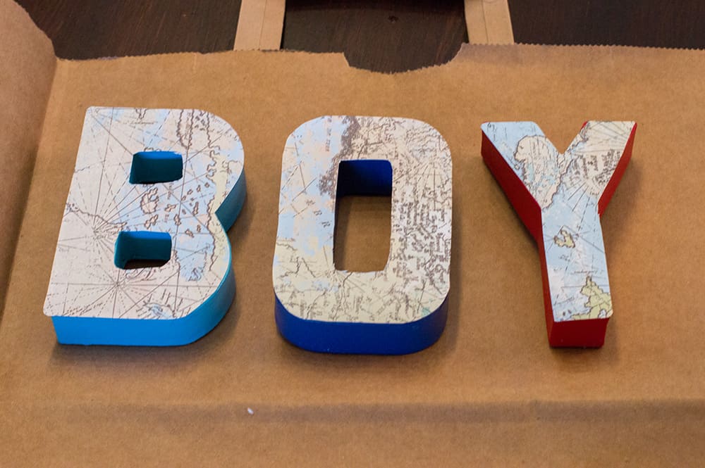 DIY Baby Shower Letters