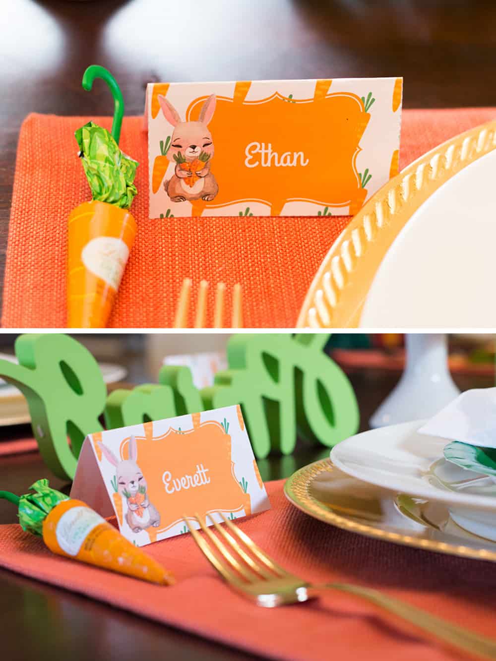 Carrot Patch Easter Place Cards