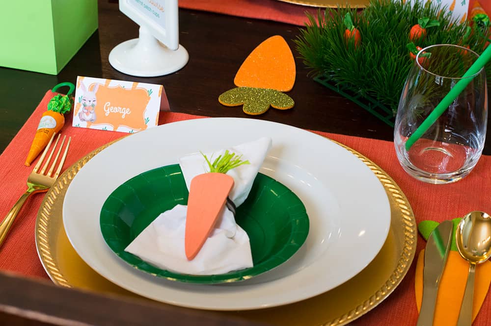 Carrot Patch Easter Table Setting
