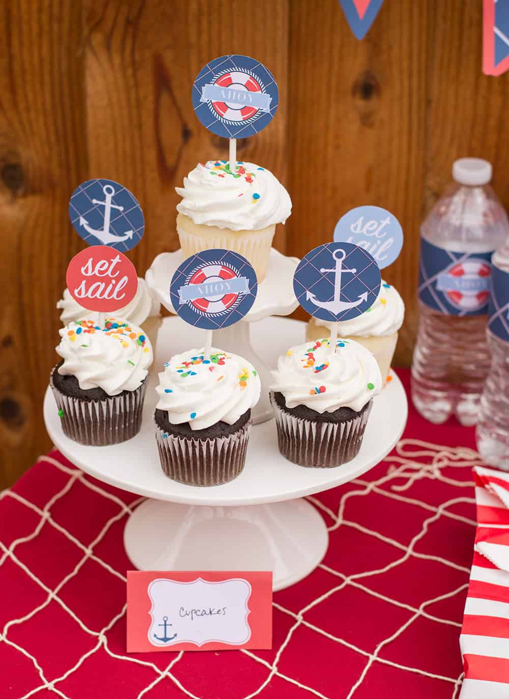 Free Nautical Cupcake Toppers