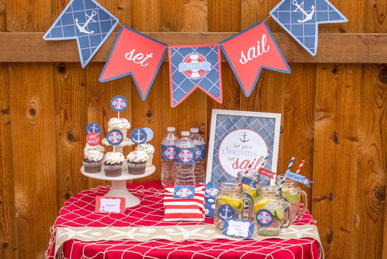 Set Sail: Nautical Party Printables Nautical Printable Party for Catch My Party