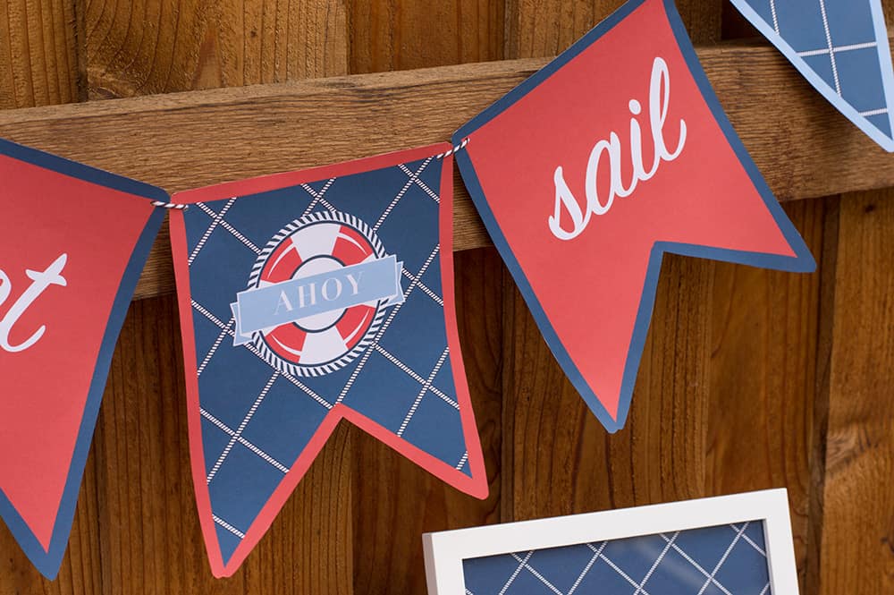 Nautical Printable Party Banner