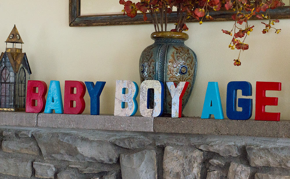 Baby BOYage DIY baby shower letters