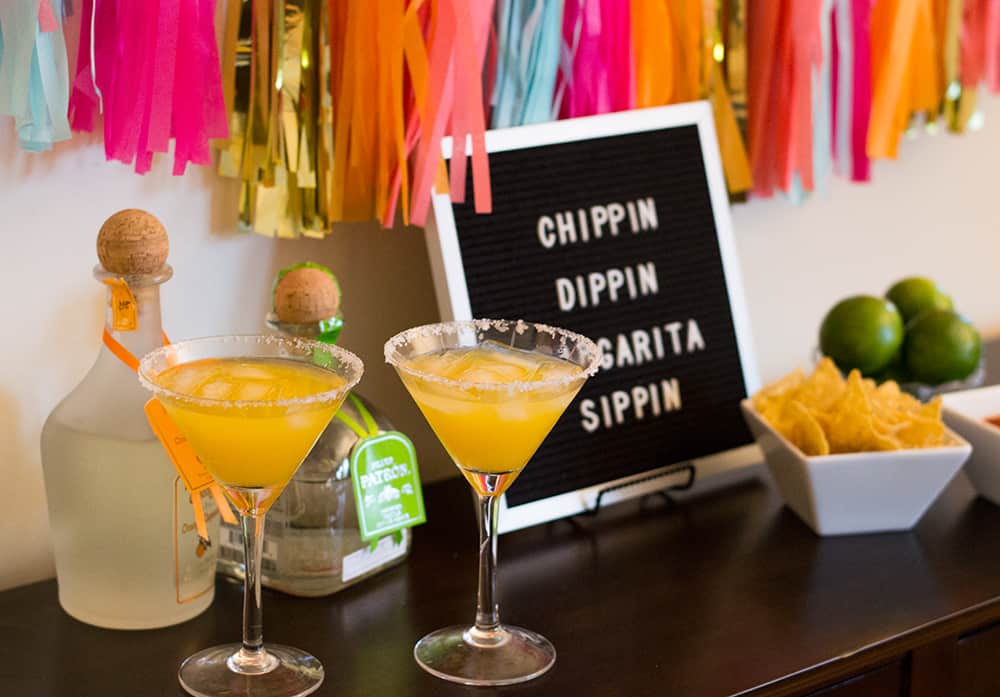 Orange Margaritas at the Chippin, Dippin, and Margarita Sippin Fiesta