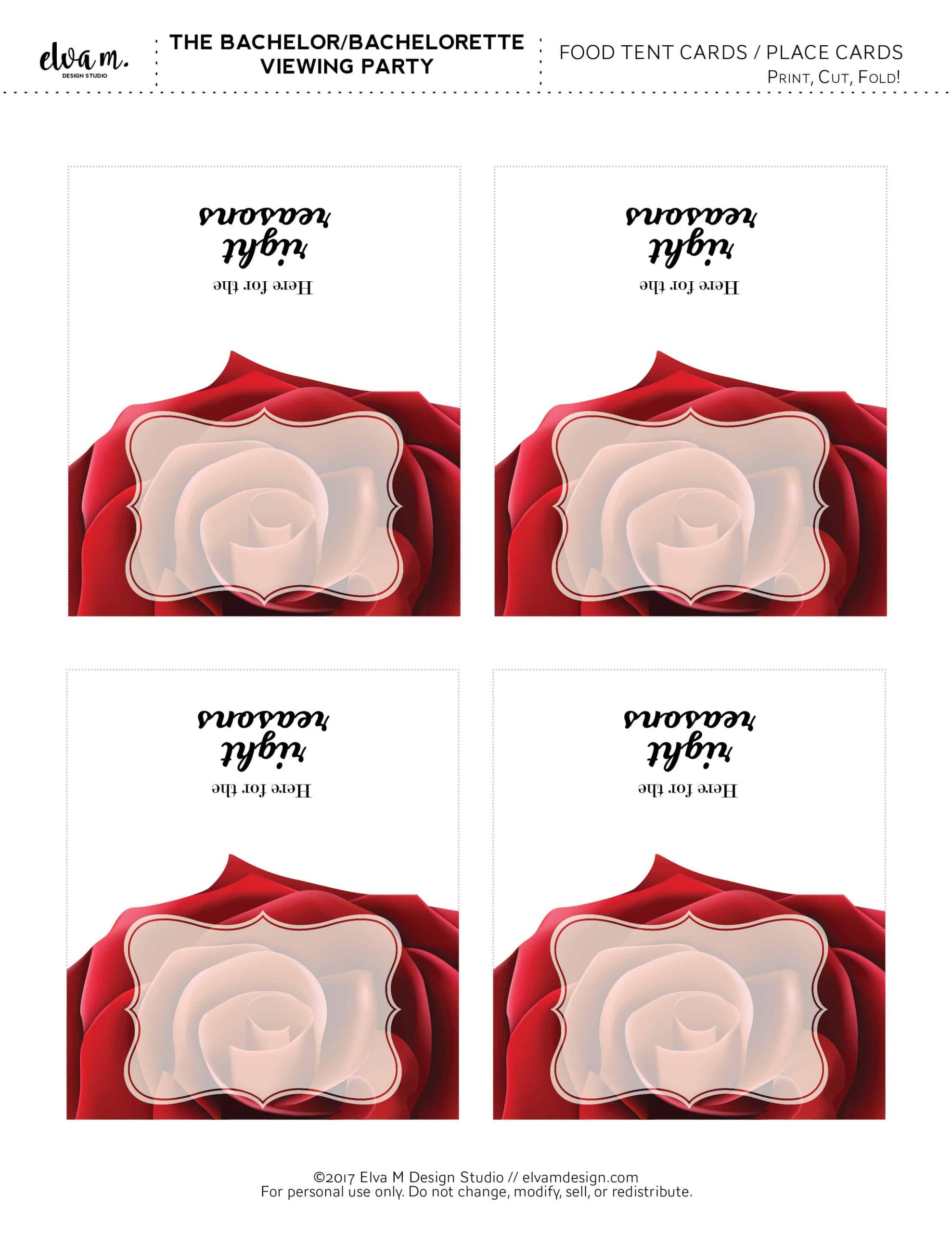 Free Printables to Throw a Bachelorette Viewing Party - Elva M Design ...