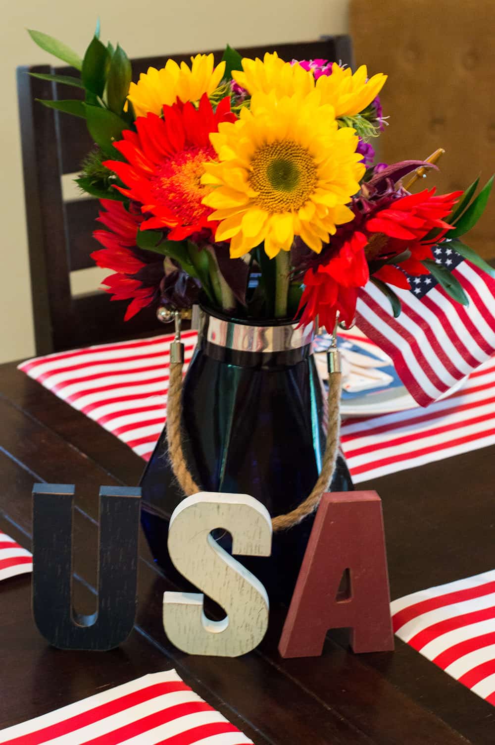 4th of July Floral Centerpiece