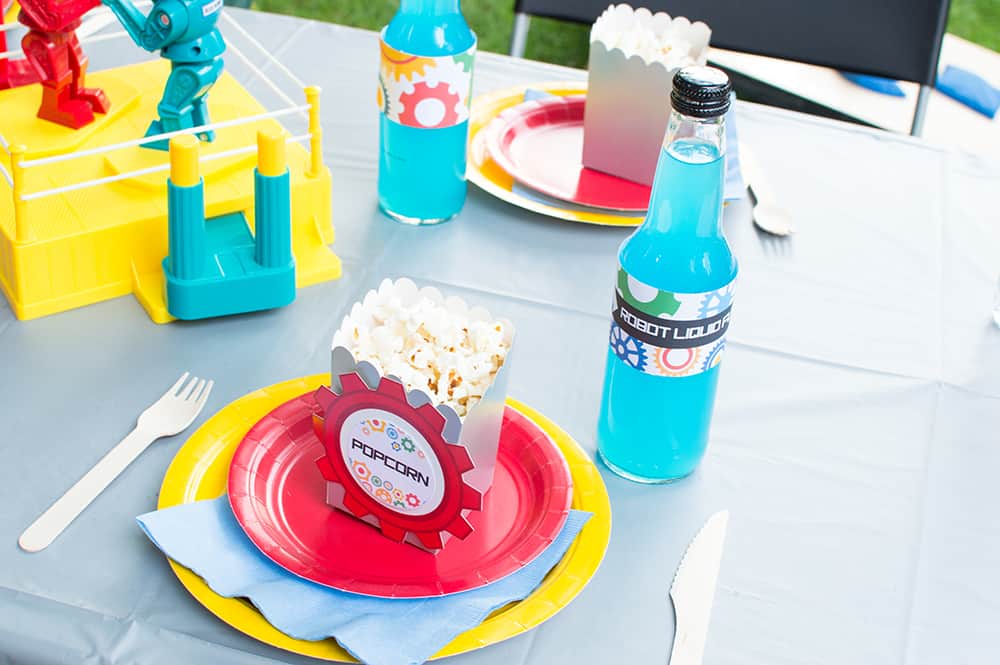 Robot Birthday Party Table Setting