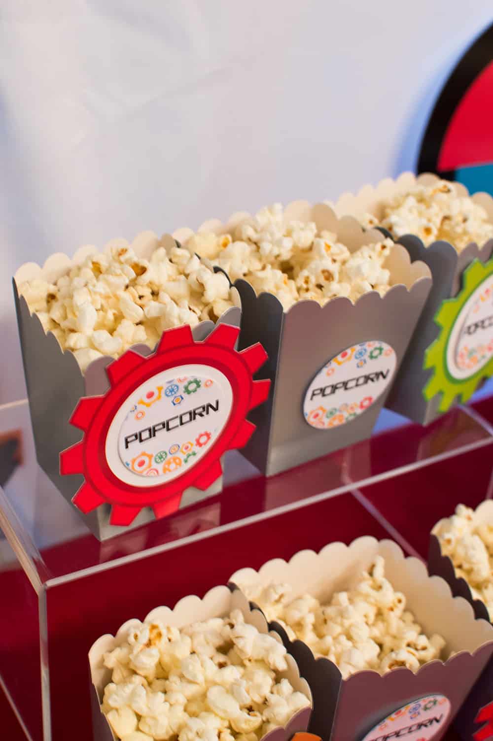 Customized Robot Party Popcorn Boxes