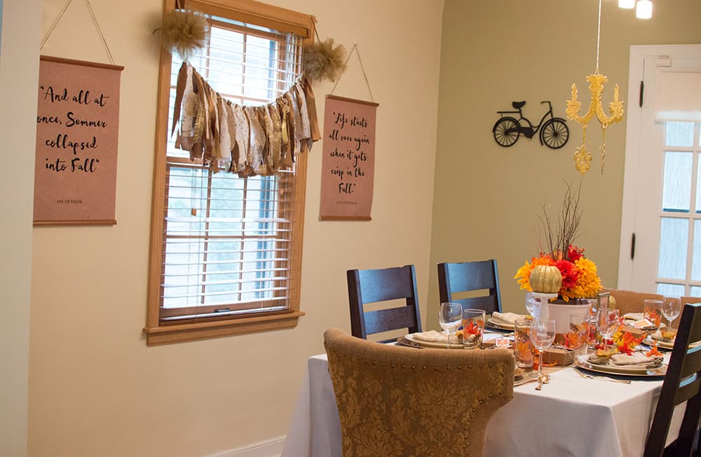 Festive Fall Tablescape Dining Room