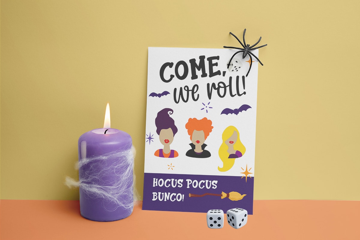 Bewitching Bunco! Free Hocus Pocus Halloween Bunco Printables