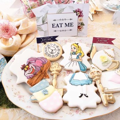 Alice in Wonderland "Eat Me" Sign and Custom Sugar Cookies