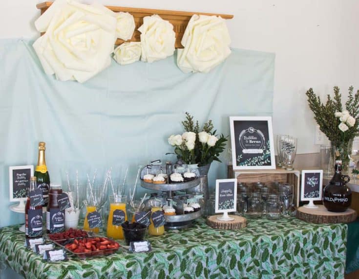 Bubbles and Brews Couples Wedding Shower Elva M Design Studio