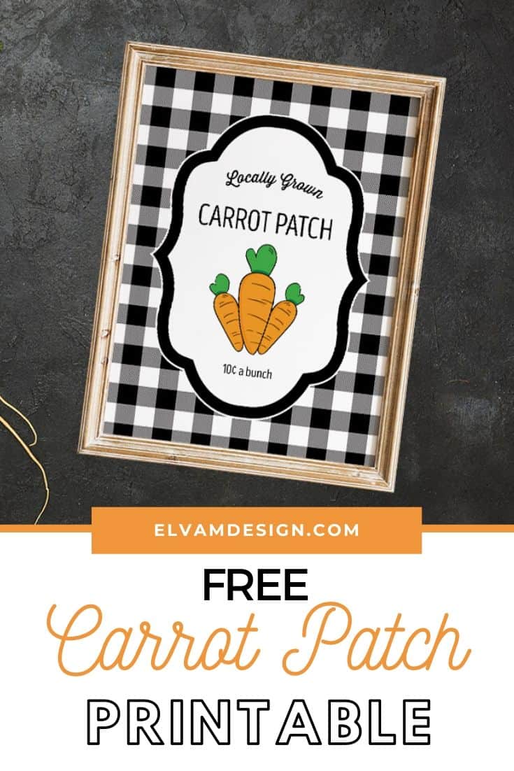 Free Carrot Patch Printable