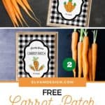 Free Carrot Patch printable in two designs