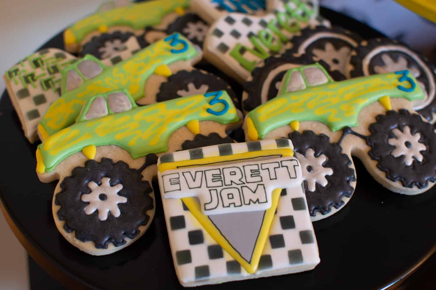 Custom Monster Jam Sugar Cookies from The Polka Dot Cookie