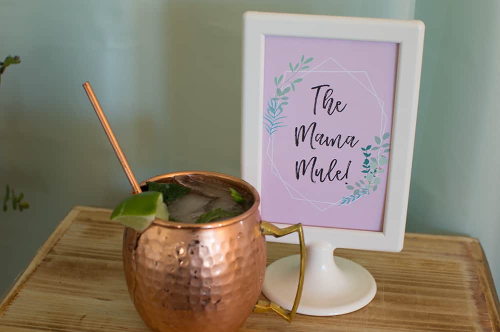 The Mama Mule -- a Moscow Mule with champagne!  Get the details at elvamdesign.com