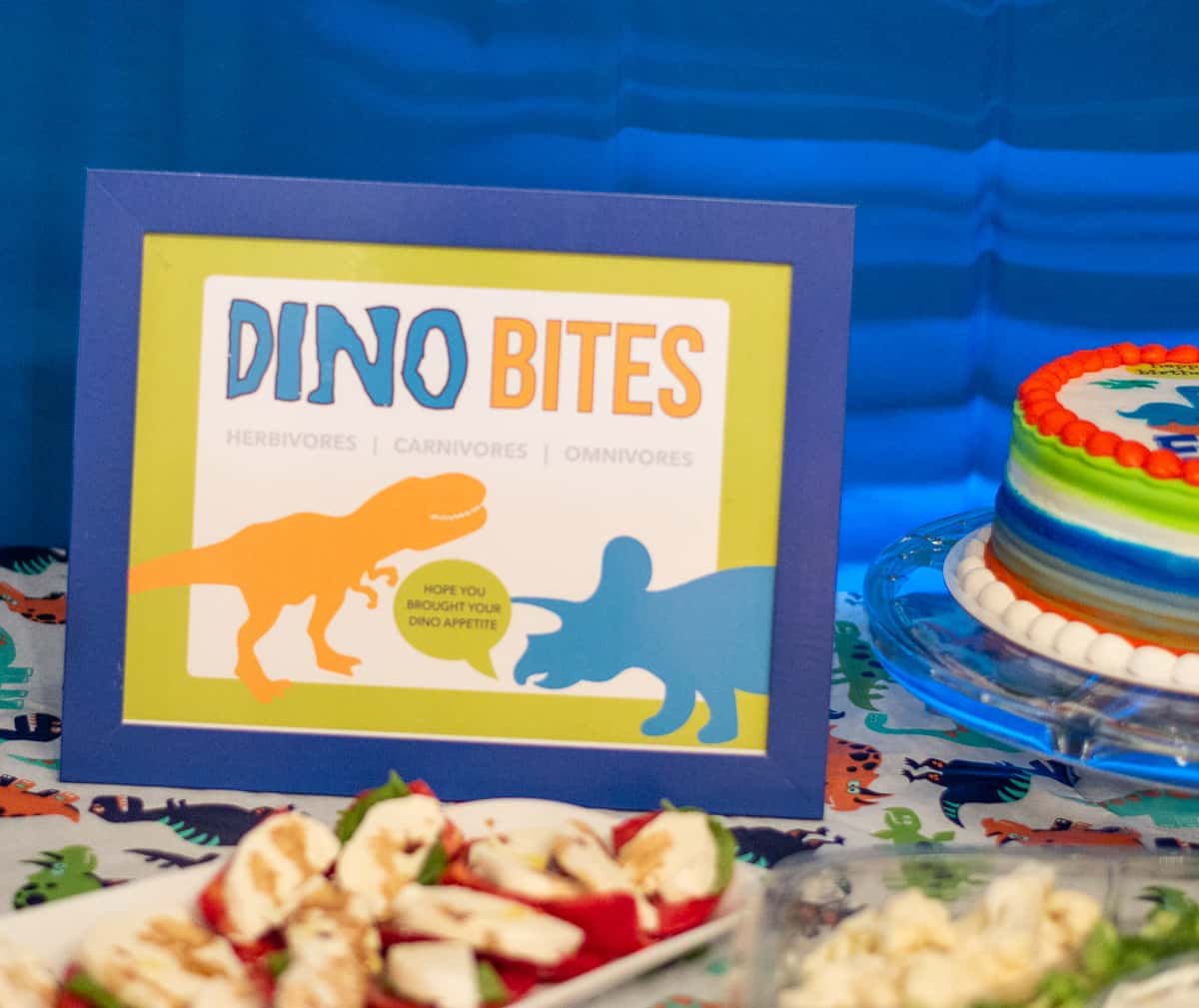 Dino Bites Dinosaur Birthday Party Sign