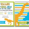 Dinosaur Three-Rex Birthday Invite - Image 2