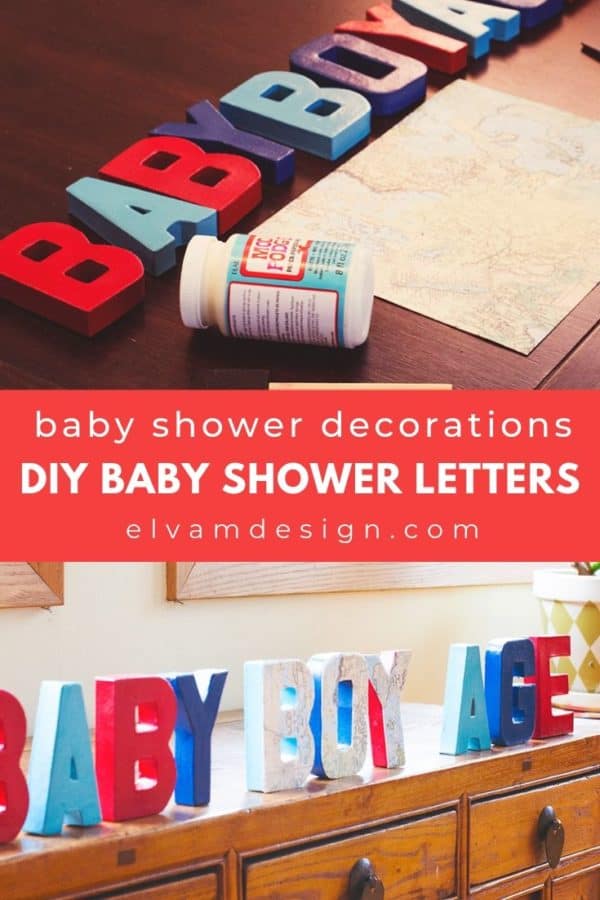 DIY Baby Shower Letters Tutorial Elva M Design Studio