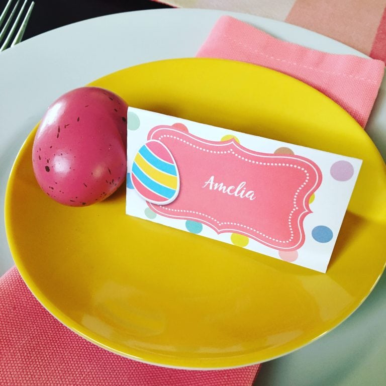 Free Easter place card