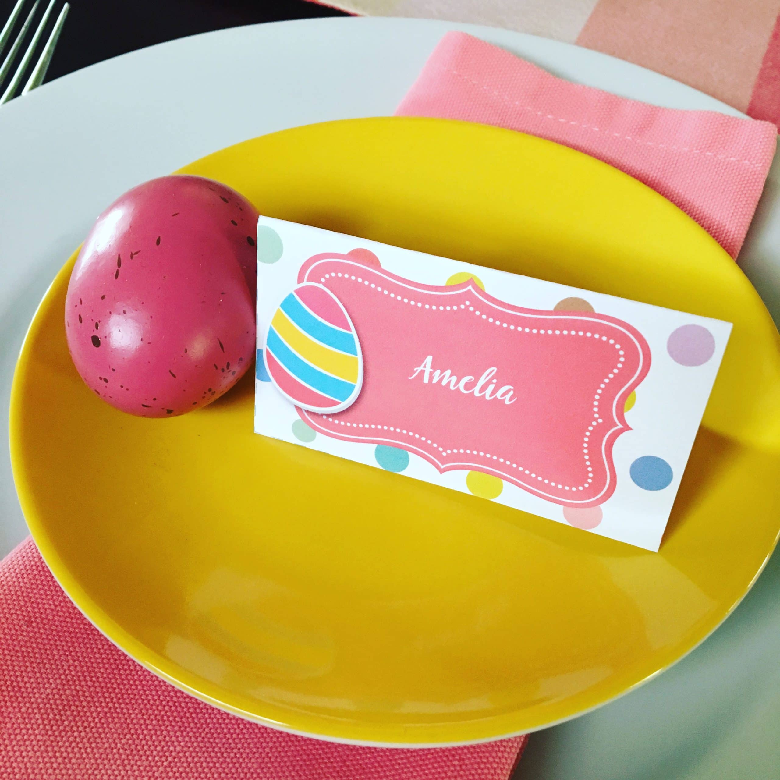 Free Easter Place Card (or Food Tents)