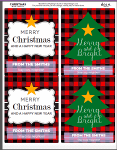 Spread cheer! Free Christmas Wine Labels - Elva M Design Studio