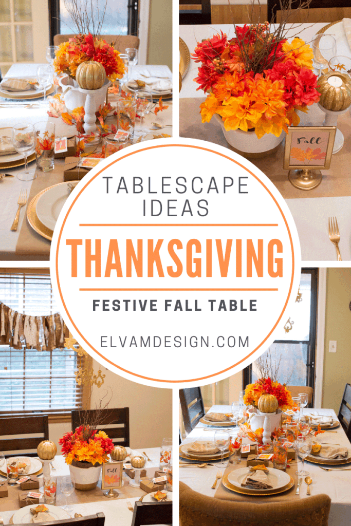 Festive Fall Tablescape - Elva M Design Studio