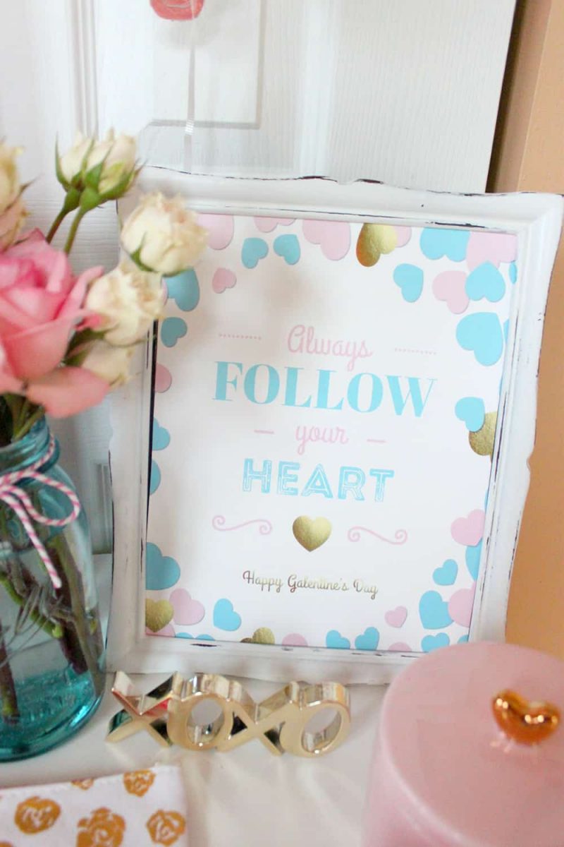 Always Follow Your Heart 8x10" Galentine's Day Sign