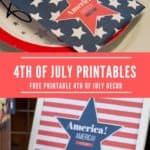 Free Printables for 4th of July: Utensil Holder and 8x10" Sign