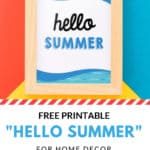 Free Hello Summer Printable