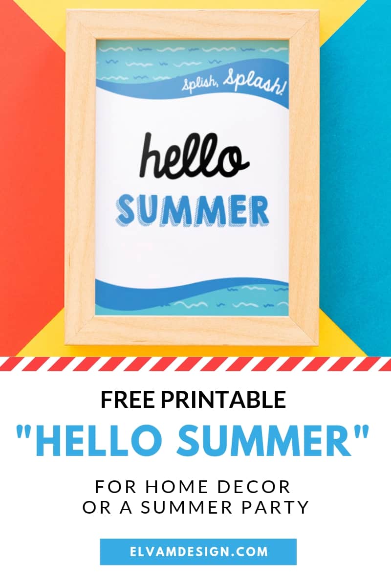 Free Hello Summer Printable