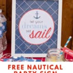 Nautical party sign