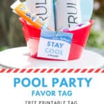 Free Pool Party Hostess Gift Tag