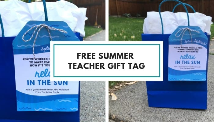 Free Summer Gift Tag for Teachers