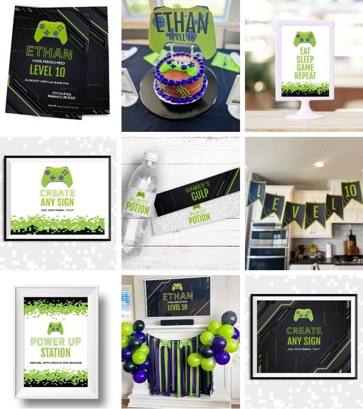 Gamer Birthday Party Set
