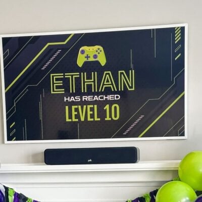 Gaming Party Frame TV Display
