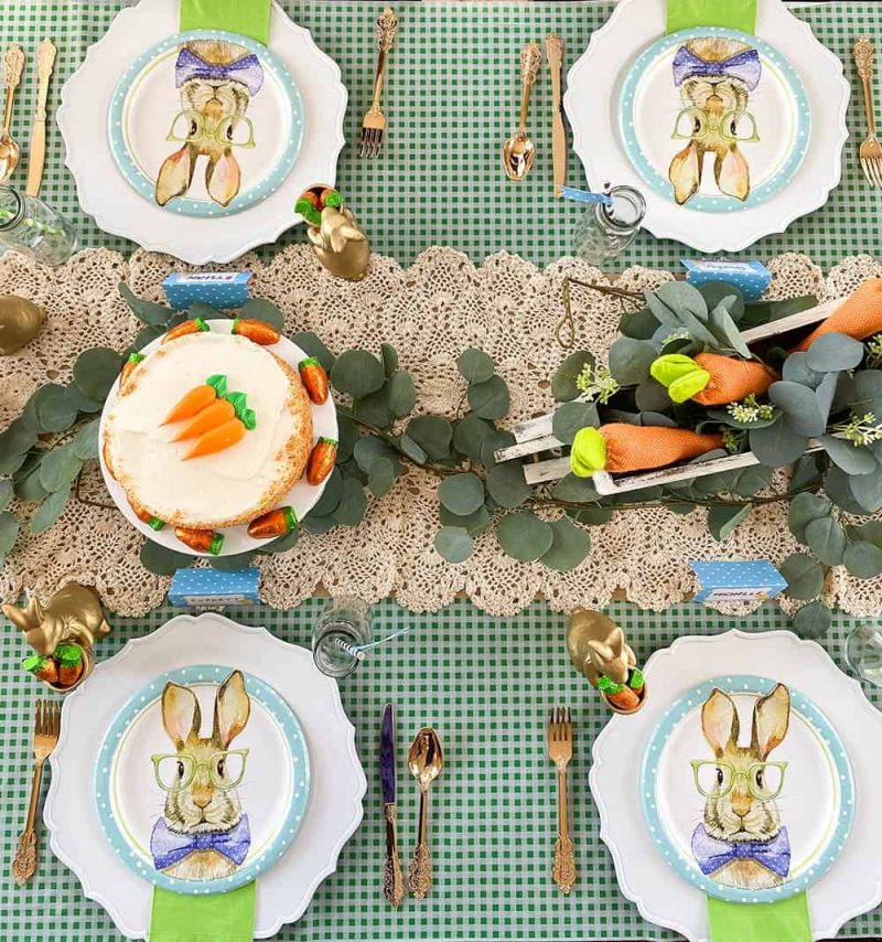 Hipster Bunny Easter Table Ideas for Kids Elva M Design Studio