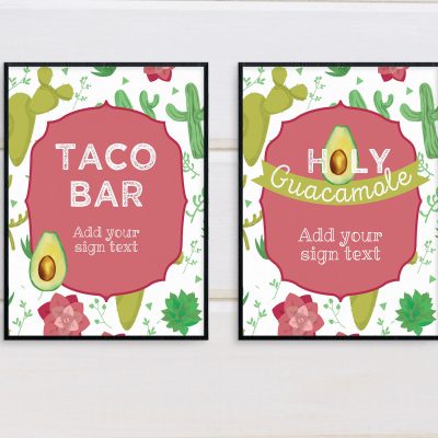 holy guacamole party sign