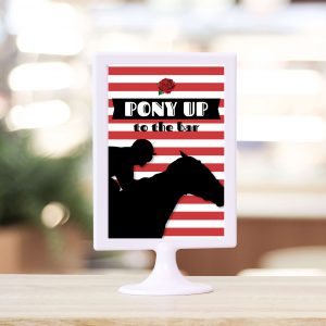 Kentucky Derby Pony up to the Bar sign from Elva M Design Studio. Download your free printables!