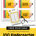 100 Kindergarten Sight Words Free Printable
