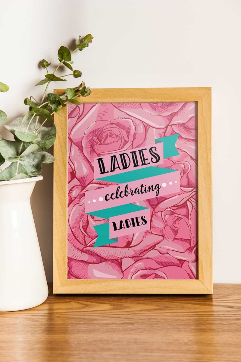 Ladies Celebrating Ladies Galentine's Day Party Print from Elva M Design Studio