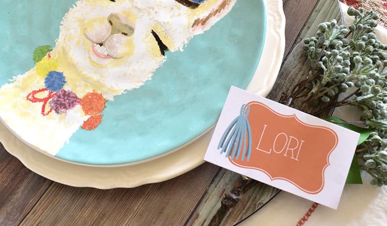 Free Southwest Style Place Cards Free Southwest Style Place Cards from Elva M Design Studio. Styling in image by Giggle Home Furnishings.