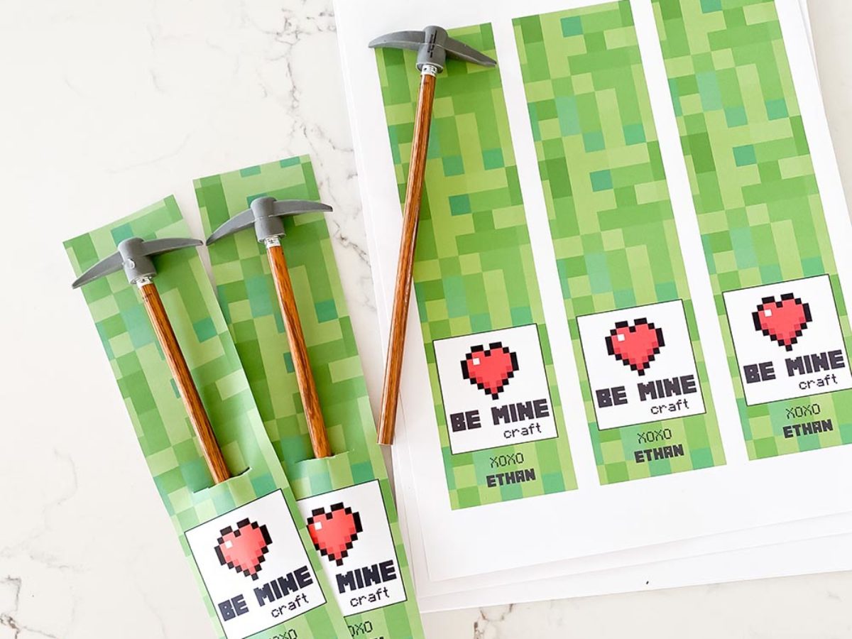 Free Printable Minecraft Valentine S Day Card Elva M Design Studio