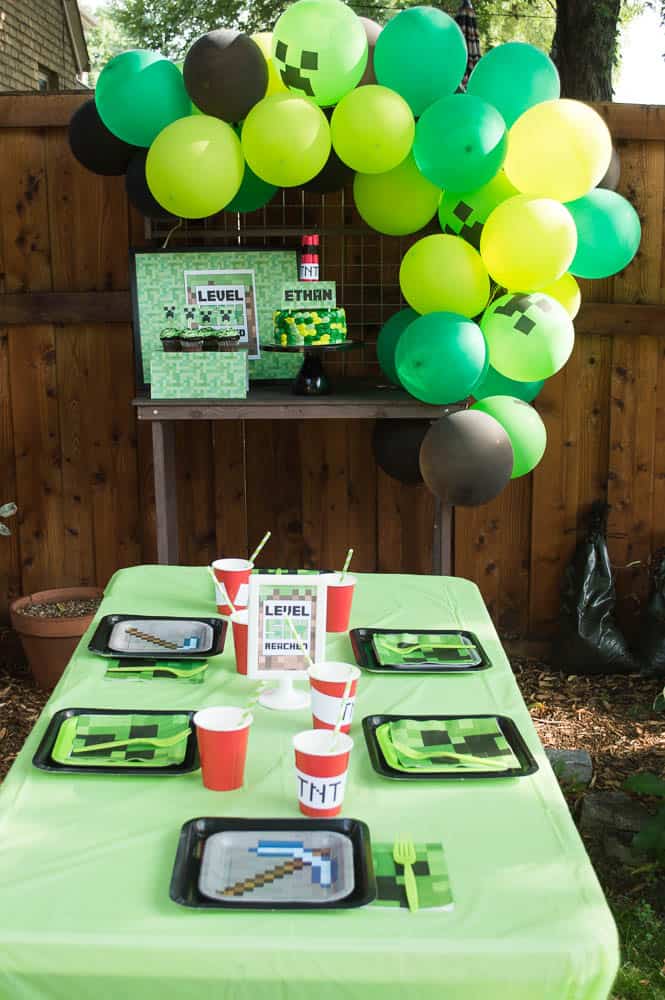 Minecraft birthday party, Minecraft birthday, Minecraft party