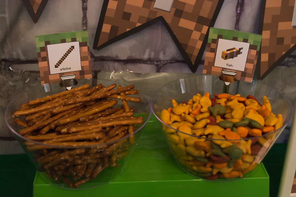 Minecraft sticks and fish menu ideas